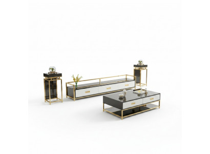 Modern design living room wall sideboard RTV shelf + sides