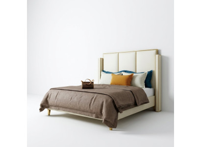Double bed, designer bed, leather upholstery, bedroom, marriage, new