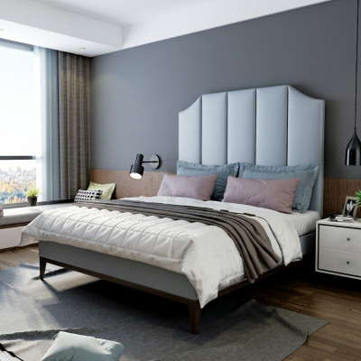 Bed Cushion Design Luxury Double Hotel Beds Sleep Room Leather 180x200cm