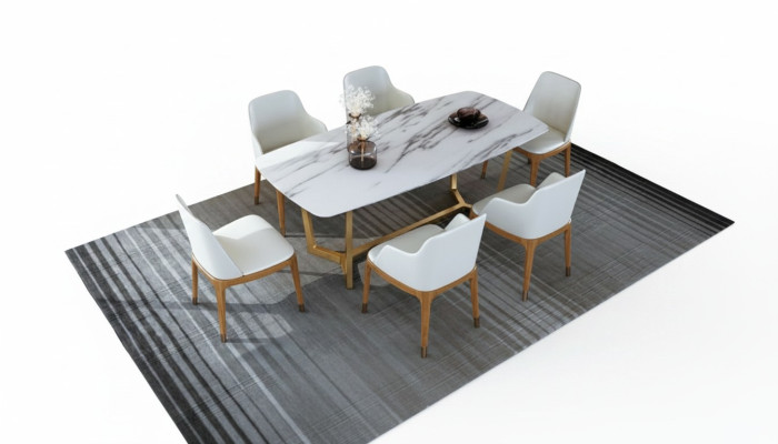 Luxury Designer Stainless Steel Metal Dining Table Tables Living Room 160x90cm