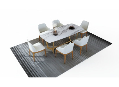 Luxury Designer Stainless Steel Metal Dining Table Tables Living Room 160x90cm