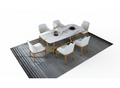 Luxury Designer Stainless Steel Metal Dining Table Tables Living Room 160x90cm