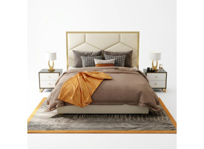 Bed decor upholstery design luxury double hotel beds sleep room leather