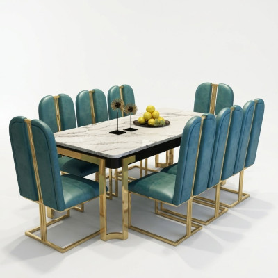 Luxury Dining Table Metal Tables Designer Furniture Conference Marble