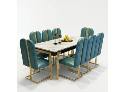 Luxury Dining Table Metal Tables Designer Furniture Conference Marble