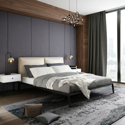 Luxury bedroom bed decor upholstery design luxury double hotel beds