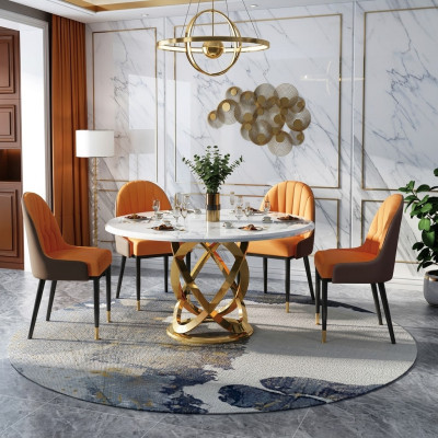 High-quality Living Room Round Tables - Round Designer Stainless Steel Table
