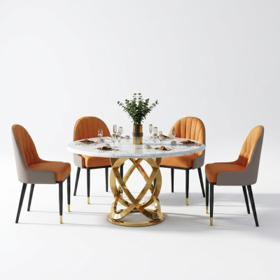 High-quality Living Room Round Tables - Round Designer Stainless Steel Table