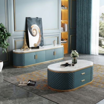 Side cabinet low board side cabinet living room sideboard coffee table 2-piece set