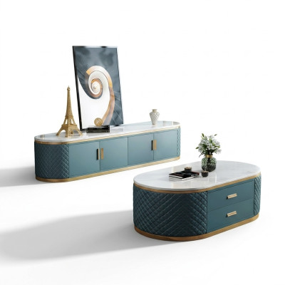 Side cabinet low board side cabinet living room sideboard coffee table 2-piece set