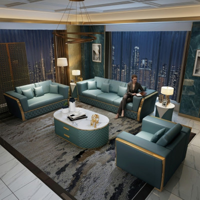 Sofa set couch suite 3+2+1 designer sofa design couch seating group 3-piece set.