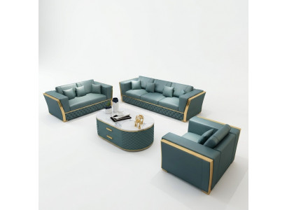 Sofa set couch suite 3+2+1 designer sofa design couch seating group 3-piece set.