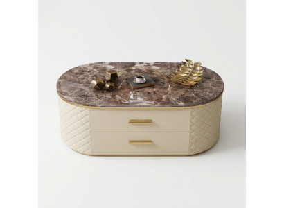 Design coffee table marble stone imitation living coffee sofa table side.