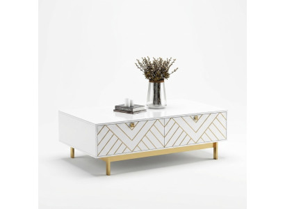 Noble high-gloss coffee table table stainless steel sofa side table USA luxury