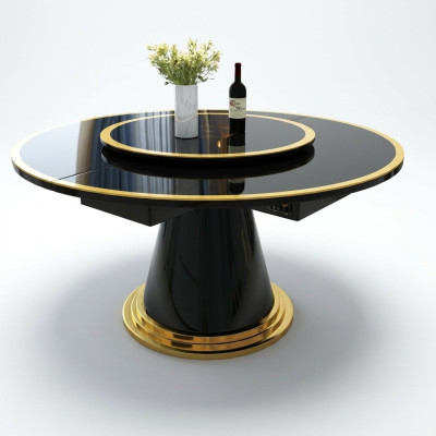 Luxury dining table round dining tables rotating living dining room decor round table