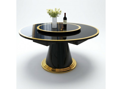 Luxury dining table round dining tables rotating living dining room decor round table