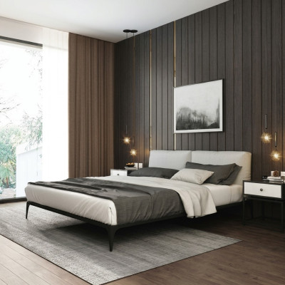 Upholstered bed beds bed hotel upholstered designer double luxury decor design