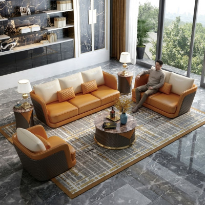 Complete Sofa Set 3+2+1 Seat Upholstered Couch Set Complete