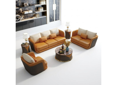 Noble luxury class living room set furniture sofa couch upholstery 6 pcs.