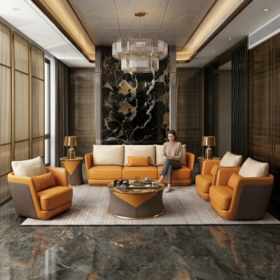 Noble Luxury Class Living Room Set Upholstery Sofa Couch 7-piece Set