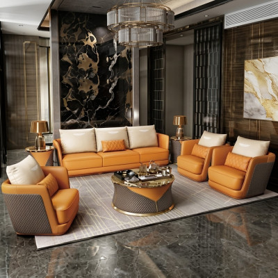 Noble Luxury Class Living Room Set Upholstery Sofa Couch 7-piece Set