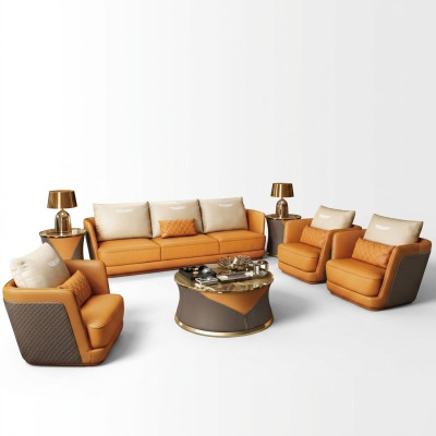 Noble Luxury Class Living Room Set Upholstery Sofa Couch 7-piece Set
