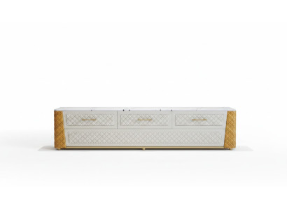 Sideboard TV Lowboard RTV XXL Cabinet Table Living Room Wood Marble