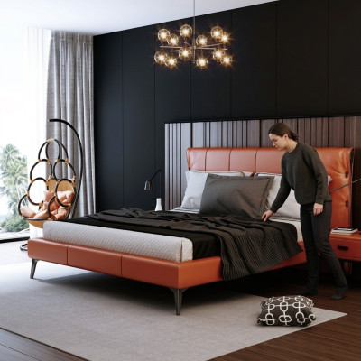 Double bed, bed, marriage bed, design, luxury, luxury, upholstered bed, designer bed, fabric