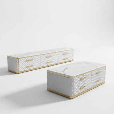 Sideboard TV Lowboard RTV XL cabinet coffee table living room marble
