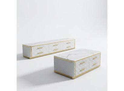 Sideboard TV Lowboard RTV XL cabinet coffee table living room marble