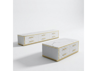 Sideboard TV Lowboard RTV XL cabinet coffee table living room marble