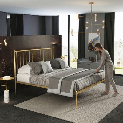 Italian leather designer furniture bed double bedroom 180x200cm