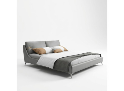Modern wood bed, noble designer furniture, double beds, new bedroom.