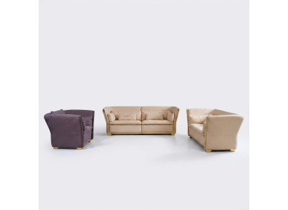 Relax Seating Set 3+2+1 Design Sofas Upholstered Couches Leather