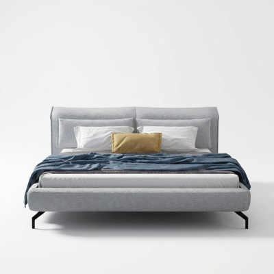 Italian designer furniture bed double bedroom 180x200cm leather