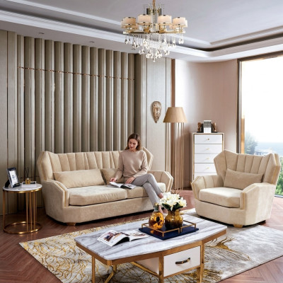 Complete set sofa suite 3+1 seater designer suite living landscape new