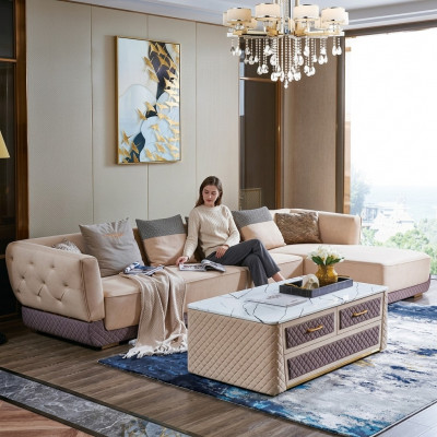 Sectional sofa couch upholstery corner seat living landscape set L-shaped furniture