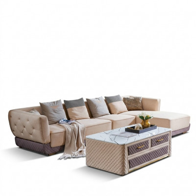 Sectional sofa couch upholstery corner seat living landscape set L-shaped furniture