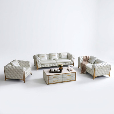 Luxury Chesterfield sofa set 3+2+1 seater furniture couch