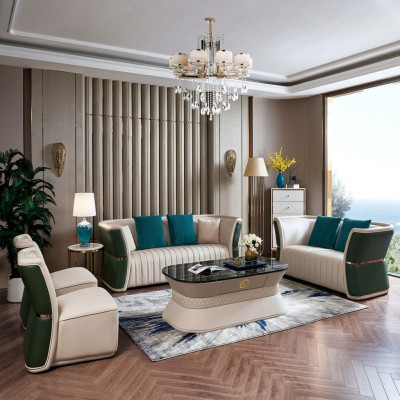 Complete set sofa suite 3+2+1+1 seats design sofa couch living landscape
