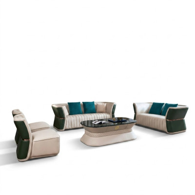 Complete set sofa suite 3+2+1+1 seats design sofa couch living landscape