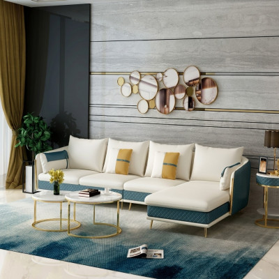 L-shaped living landscape corner sofa couch design upholstery set new corner sofa