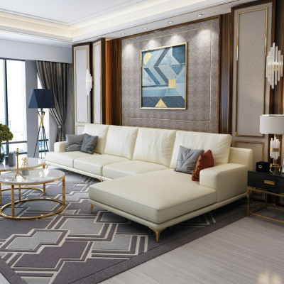 Designer sofa set couch corner sofa with ottoman upholstered living area