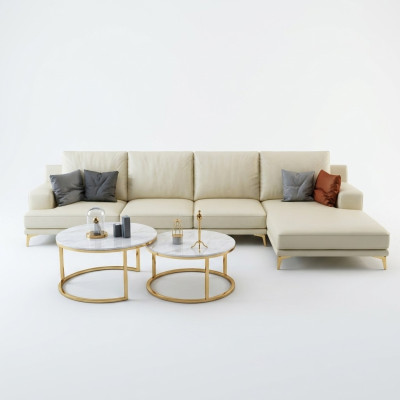 Designer sofa set couch corner sofa with ottoman upholstered living area