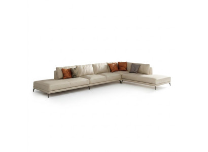 Living landscape L-shape corner sofa couch design upholstery leather suite sofa