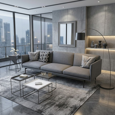 Design Sofa 3-Seater Living Room Couch Couches Upholstery Sofas Three-Seater
