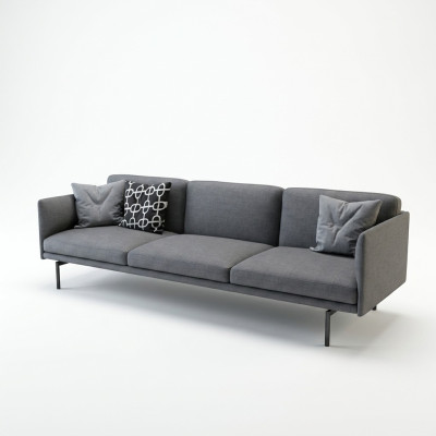 Design Sofa 3-Seater Living Room Couch Couches Upholstery Sofas Three-Seater