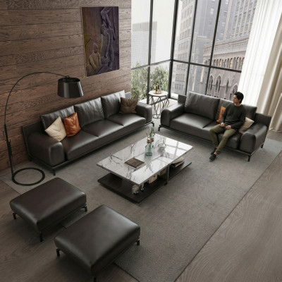 Italian luxury furniture sofa set 3+2 + stool furniture couch sofa 3-piece.