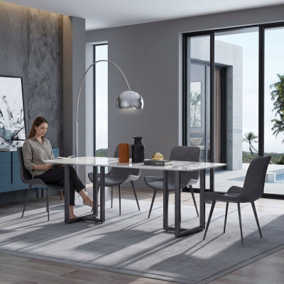Design dining room set table + 4 chairs seat cushion decor suite tables