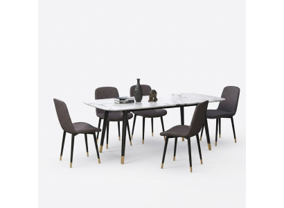 Dining room set table with 5 chairs, seating group, dining group, dining room suite.
